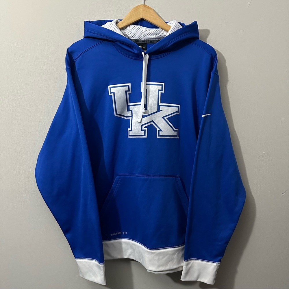 Nike Kentucky Wildcats Therma-Fit Hoodie Sweatshirt Mens Size Large Blue